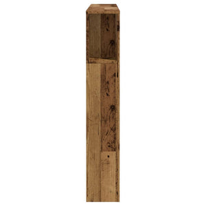 Kopfteil mit Ablagen, Altholz-Optik, 120cm