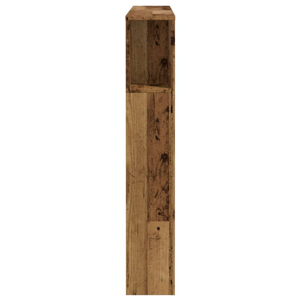 Kopfteil mit Ablagen, Altholz-Optik, 120cm