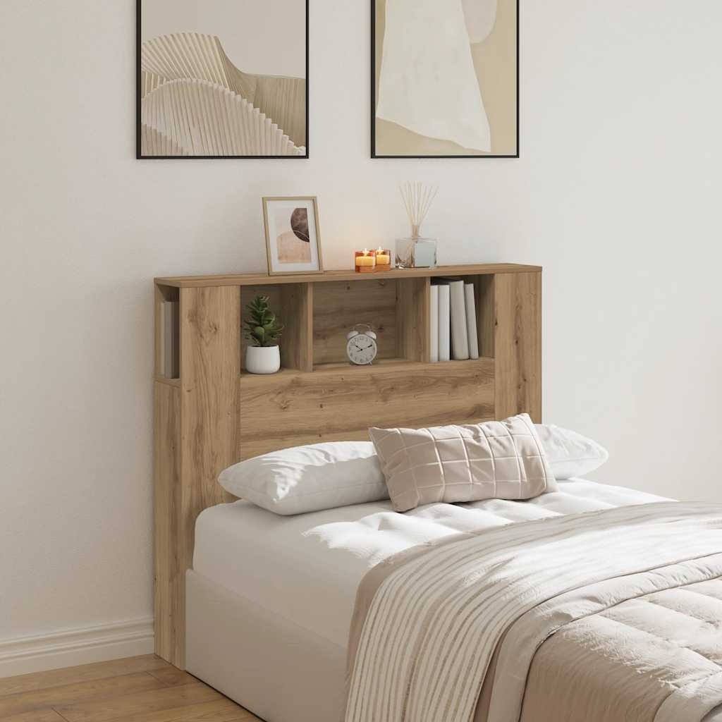 Kopfteil mit Ablagen Artisan Eiche 120 cm