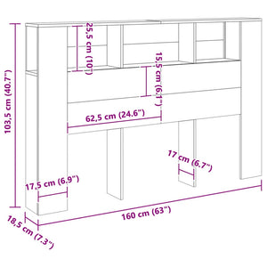 Kopfteilschrank Artisan Eiche 160 cm