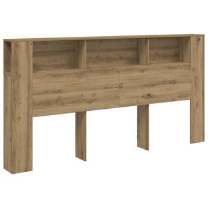 Bett Kopfteil mit Ablagen Eiche 200x102,5 cm