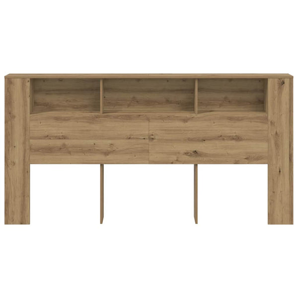 Bett Kopfteil mit Ablagen Eiche 200x102,5 cm