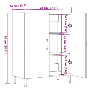 Sideboard Altholz-Optik 70x34x90 cm