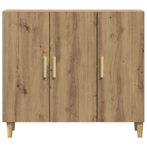 vidaXL Bahut chêne artisan 90x34x80 cm bois d'ingénierie