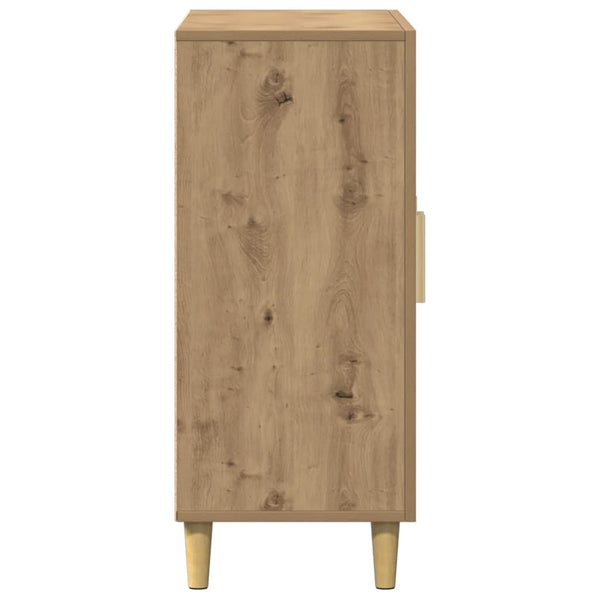 vidaXL Bahut chêne artisan 90x34x80 cm bois d'ingénierie