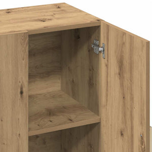 vidaXL Bahut chêne artisan 90x34x80 cm bois d'ingénierie