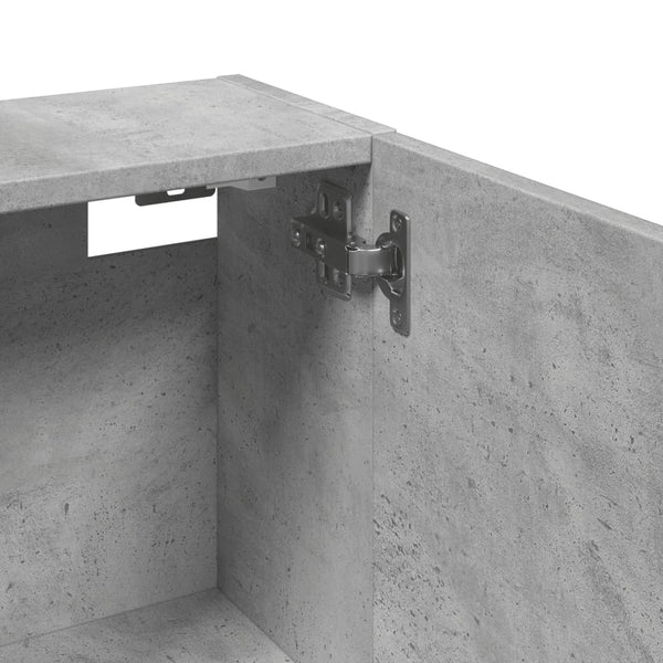 Betongrauer Wand-Badschrank 32x20x67 cm