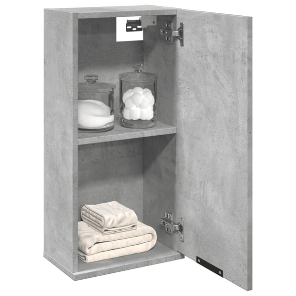 Betongrauer Wand-Badschrank 32x20x67 cm