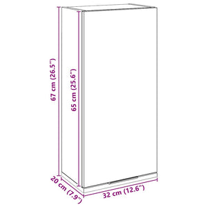 Wand-Badschrank Artisan-Eiche 32x20x67 cm