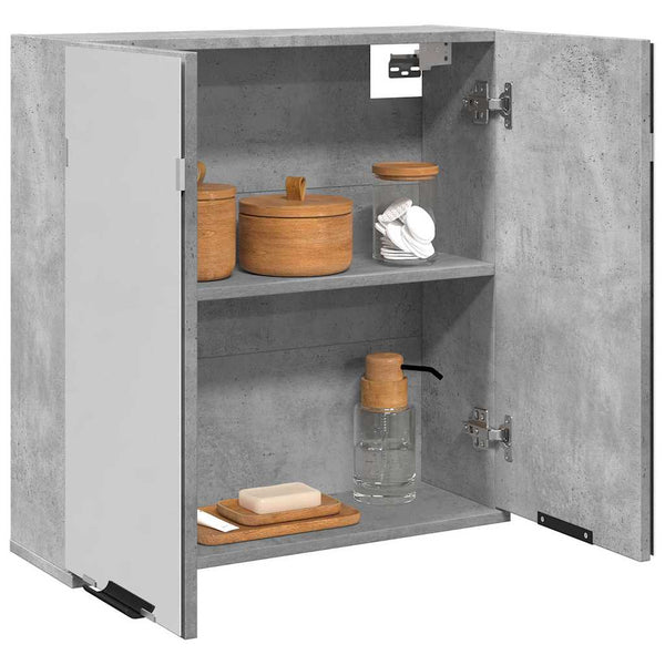 Betongrauer Spiegelschrank für Badezimmer