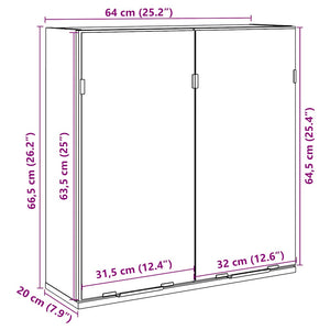 Bad-Spiegelschrank Altholz-Optik 64 cm