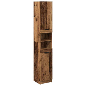 Badschrank Altholz-Optik, 188cm hoch