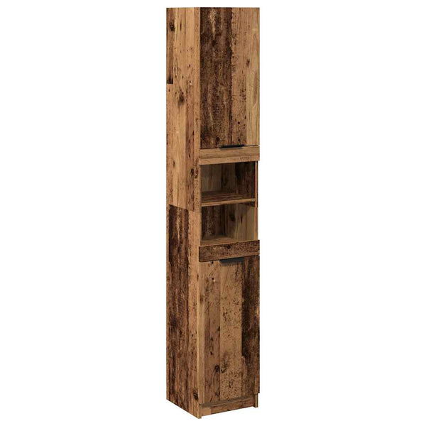 Badschrank Altholz-Optik, 188cm hoch