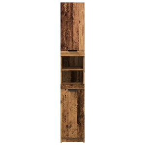 Badschrank Altholz-Optik, 188cm hoch