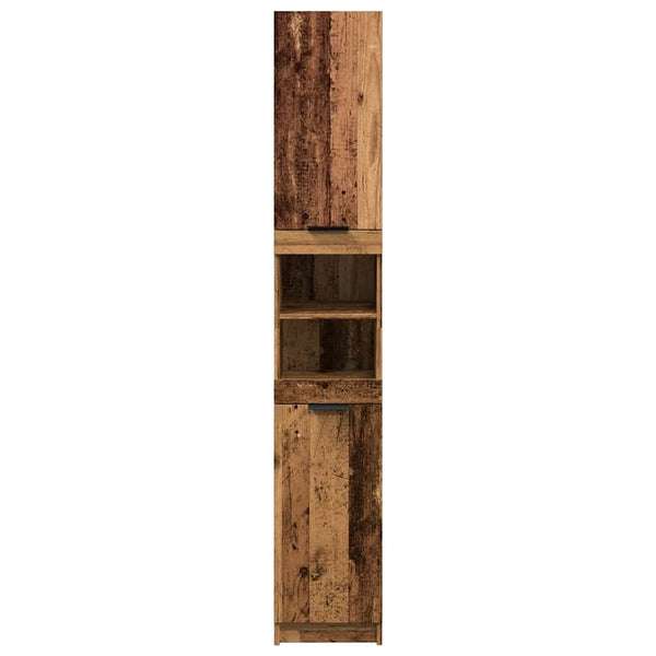 Badschrank Altholz-Optik, 188cm hoch