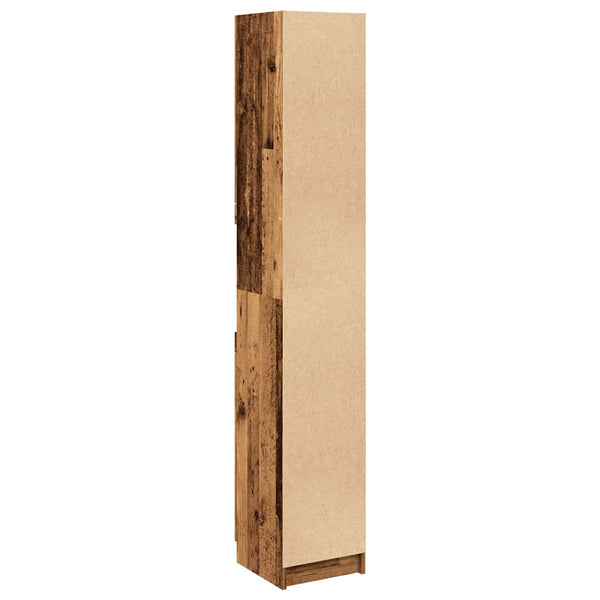 Badschrank Altholz-Optik, 188cm hoch