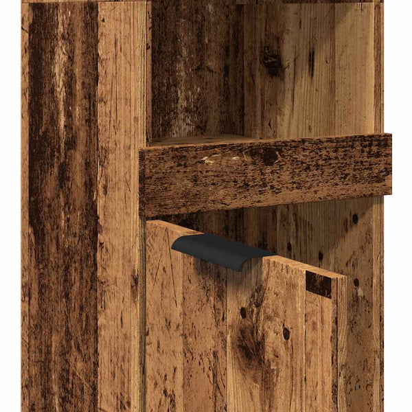 Badschrank Altholz-Optik, 188cm hoch