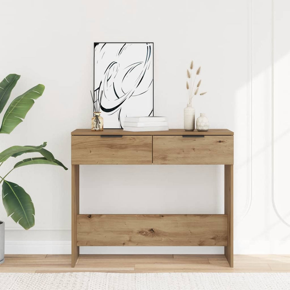 vidaXL Table console chêne artisanat 90x36x75 cm Bois d'ingénierie