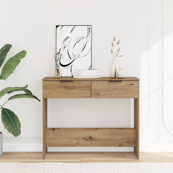 vidaXL Table console chêne artisanat 90x36x75 cm Bois d'ingénierie