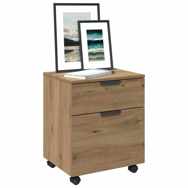 Mobiler Aktenschrank Eiche 45x38x54cm