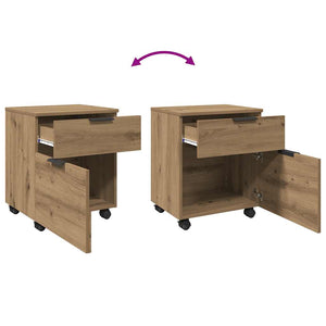 Mobiler Aktenschrank Eiche 45x38x54cm