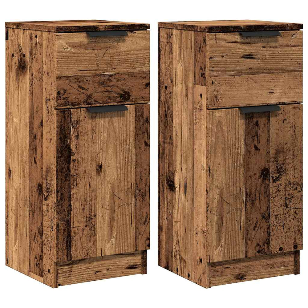 Sideboards 2er Set Altholz-Optik 30x70 cm