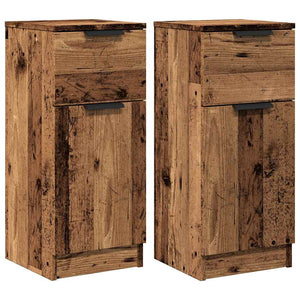 Sideboards 2er Set Altholz-Optik 30x70 cm