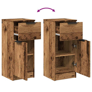 Sideboards 2er Set Altholz-Optik 30x70 cm