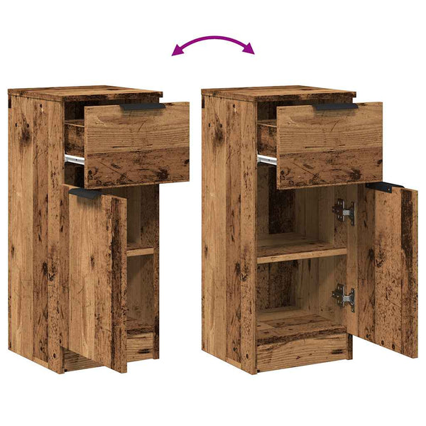 Sideboards 2er Set Altholz-Optik 30x70 cm