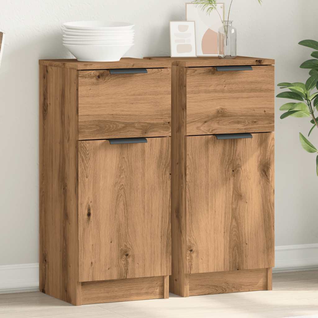 Sideboards 2er Set Artisan Eiche 30x70 cm