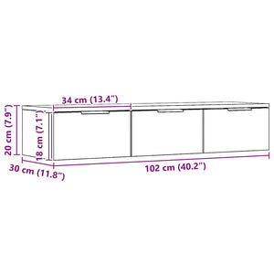 Wandschrank Artisan Eiche 102x30x20 cm