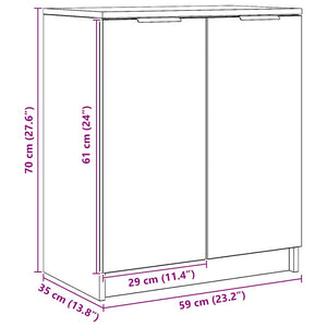 Schuhschrank Artisan Eiche 59x35x70 cm