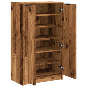 Schuhschrank Altholz-Optik, 59 cm