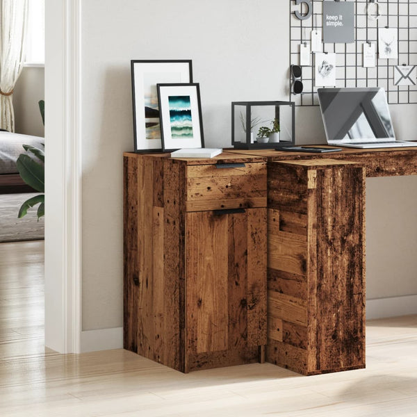 Büroschrank Altholz-Optik 33x50x75 cm