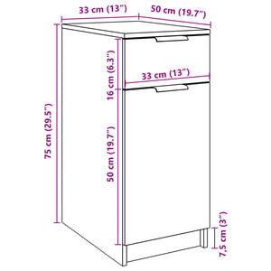 Büroschrank Altholz-Optik 33x50x75 cm