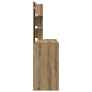 Schminktisch mit LED Artisan-Eiche 60x40x140 cm