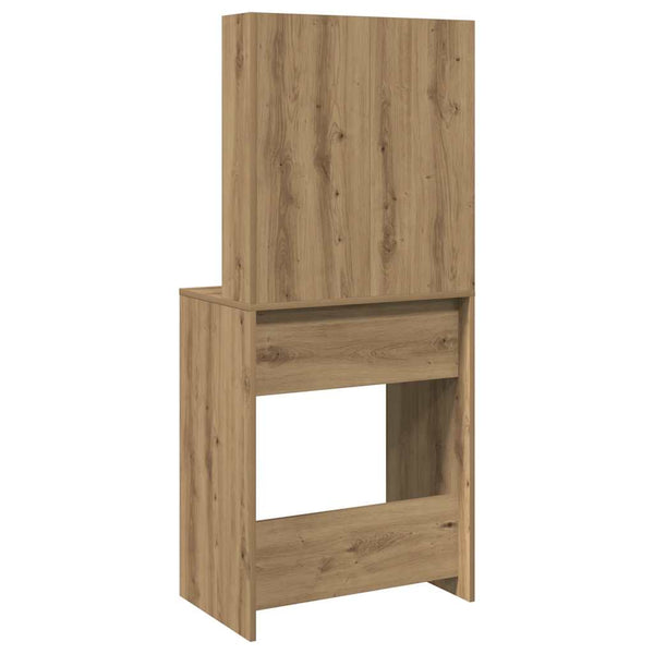 Schminktisch mit LED Artisan-Eiche 60x40x140 cm