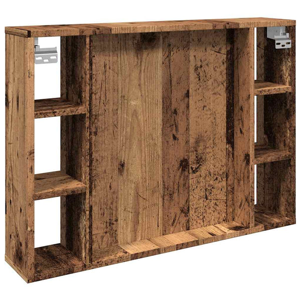 LED Spiegelschrank Altholz-Optik 76 cm