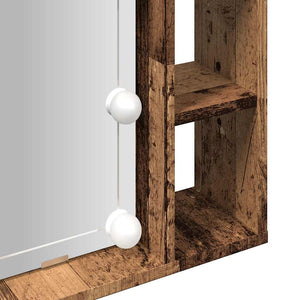 LED Spiegelschrank Altholz-Optik 76 cm
