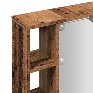 LED Spiegelschrank Altholz-Optik 76 cm