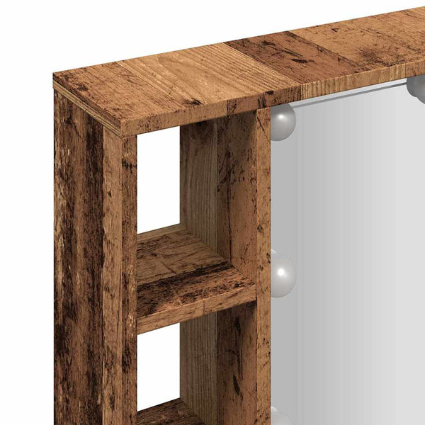 LED Spiegelschrank Altholz-Optik 76 cm