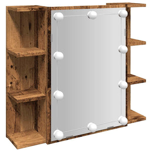 LED Spiegelschrank Altholz 70x60 cm