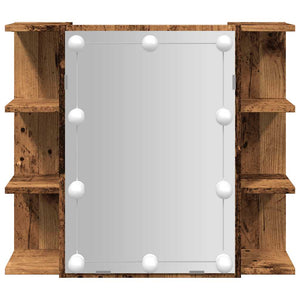 LED Spiegelschrank Altholz 70x60 cm