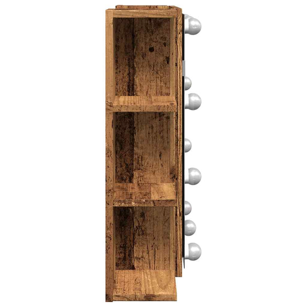 LED Spiegelschrank Altholz 70x60 cm