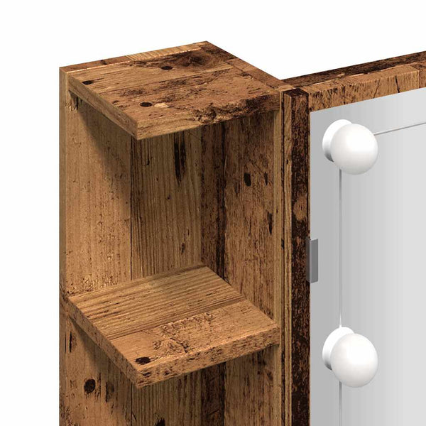 LED Spiegelschrank Altholz 70x60 cm