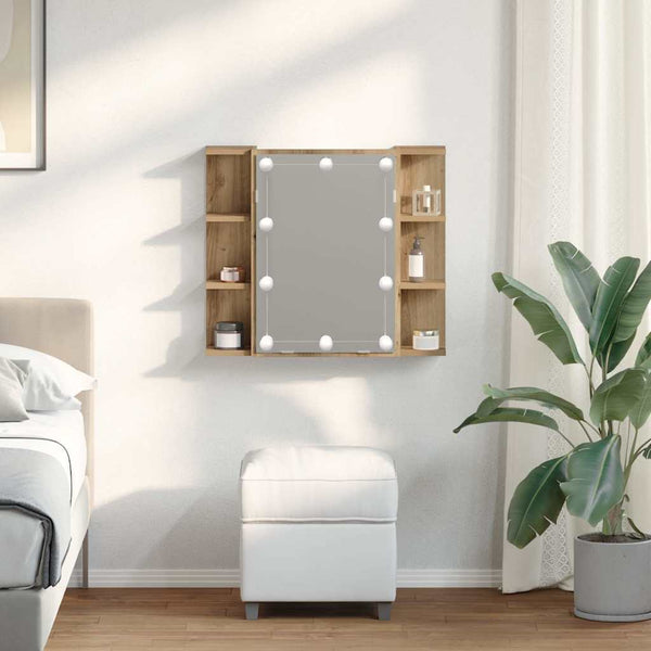 LED Spiegelschrank Artisan Eiche 70x60 cm
