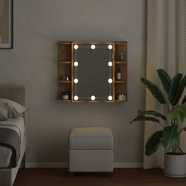 LED Spiegelschrank Artisan Eiche 70x60 cm
