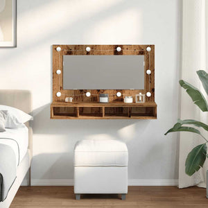 LED Spiegelschrank Altholz 90 cm
