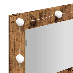 LED Spiegelschrank Altholz 90 cm