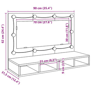 LED Spiegelschrank Artisan-Eiche 90cm